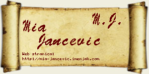 Mia Jančević vizit kartica